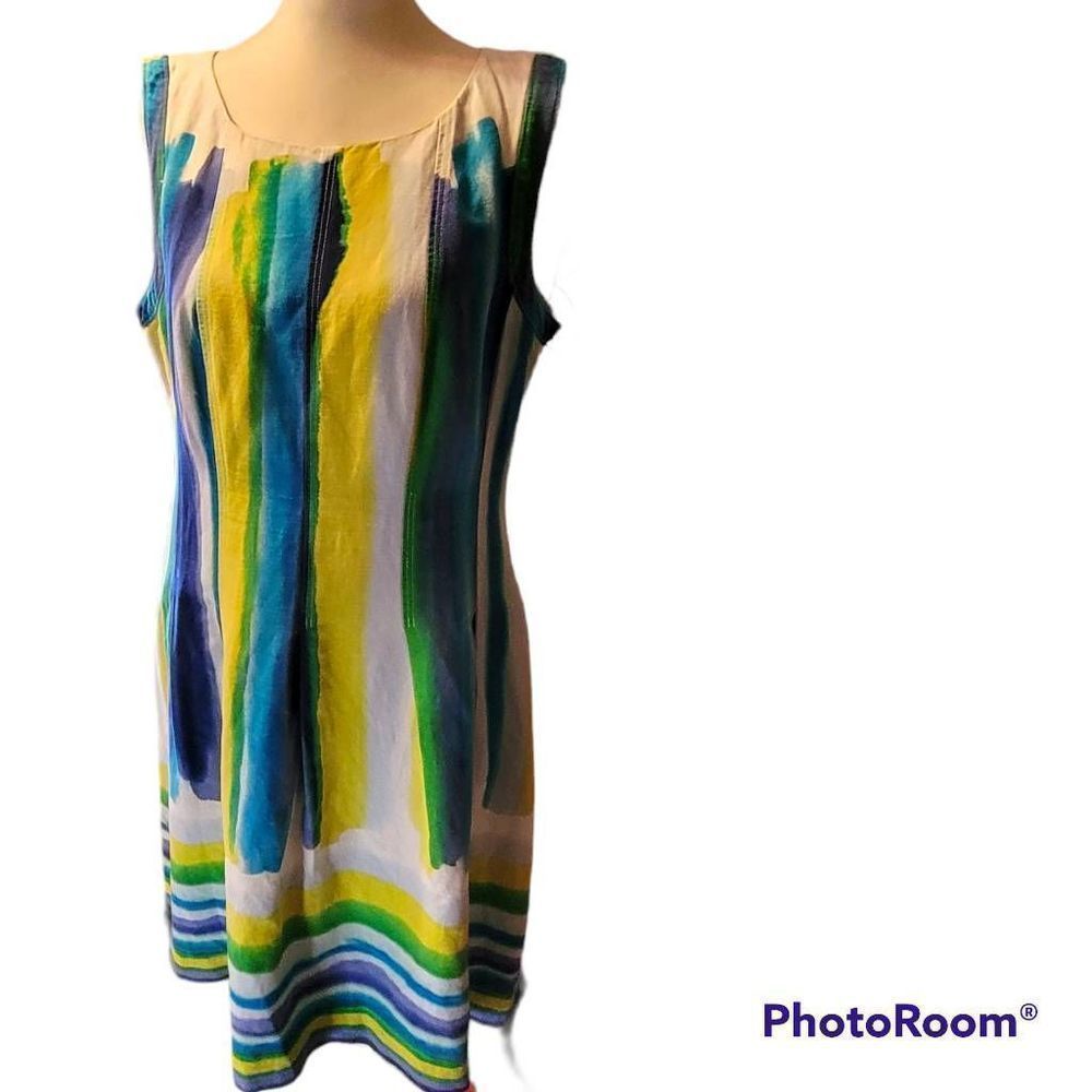 Calvin Klein Multicolor Striped Midi Dress